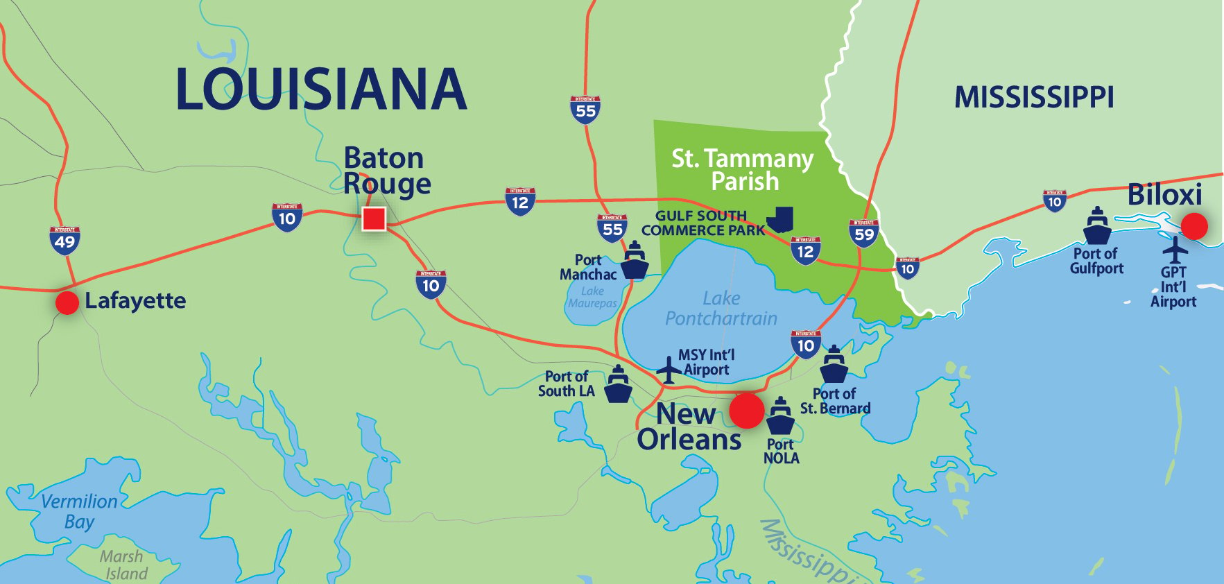 St. Tammany Illustrated Map